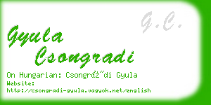 gyula csongradi business card